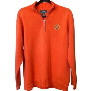 LAUREN RALPH LAUREN | Vintage 1/4 Zip Pullover Mock Neck Sweater Preppy L